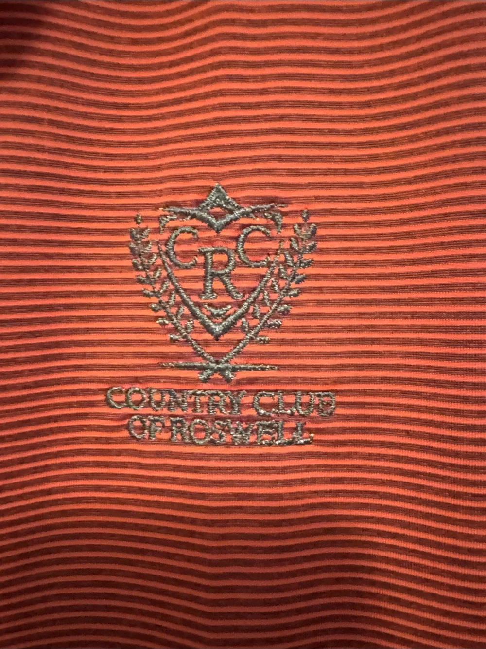 adidas Coral Short-Sleeve Polo with Roswell Country Club Embroidered Crest